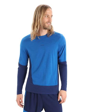 Long Sleeve Icebreaker ZoneKnit™ Merino T-Shirt Homme Bleu Royal Bleu Marine | FR 1232YXFU